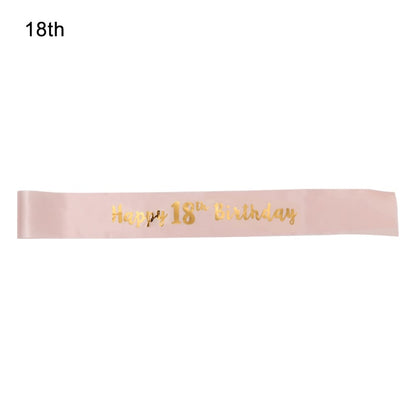 Birthday Girl Glitter Satin Sash Mermaid Birthday Girl Ribbons Shoulder Girdle Party Supplies Fashion Decoration Accessories