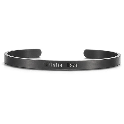 Personalized Bracelets for Women Lover Double Side Engraved Custom Family Name Cuff Gifts