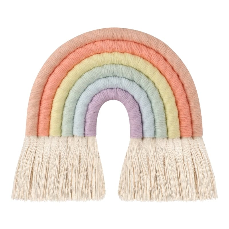 8 Layers Nordic Woven Rainbow Tapestry Home Decor Wall Hanging Toys Nursery Decor Living Room Children Girls Bedroom Decoration