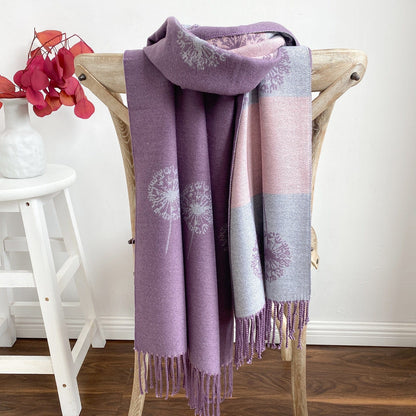 Pashmina Scarf Winter Women Pashmina Shawls Warm Blanket Wraps Female Foulard Bandana Brand