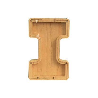 Custom Letter Wooden Piggy Bank
