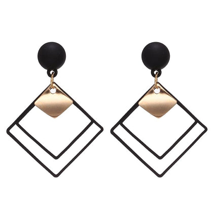 Fashion Big Resin Drop Earrings For Women New Large Square Earrings Trendy statement Geometric Jewelry