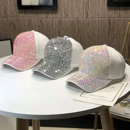 Women's Multi-Color Rhinestones Baseball Cap