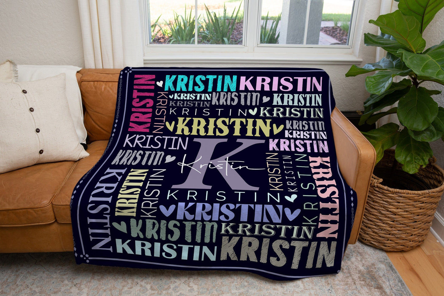 Custom Name Luxurious Sherpa Blanket