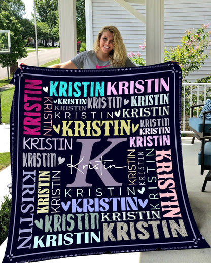 Custom Name Luxurious Sherpa Blanket