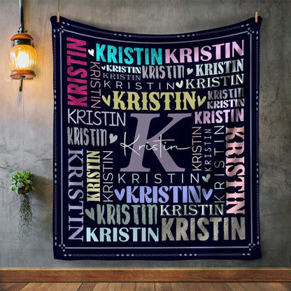 Custom Name Luxurious Sherpa Blanket