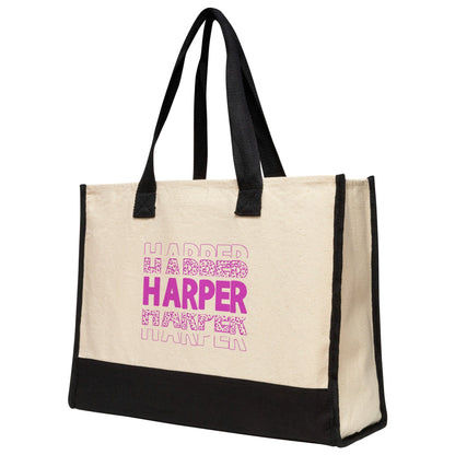 Custom Name Multi Color Totebag
