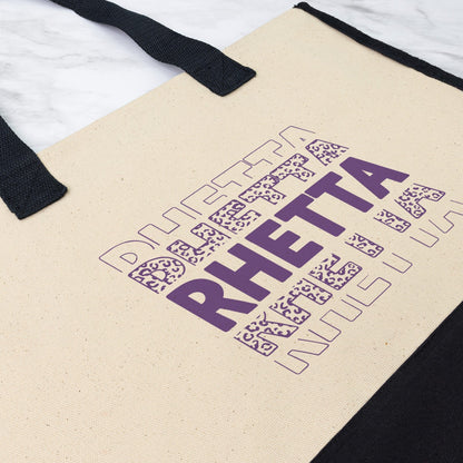 Custom Name Purple Totebag