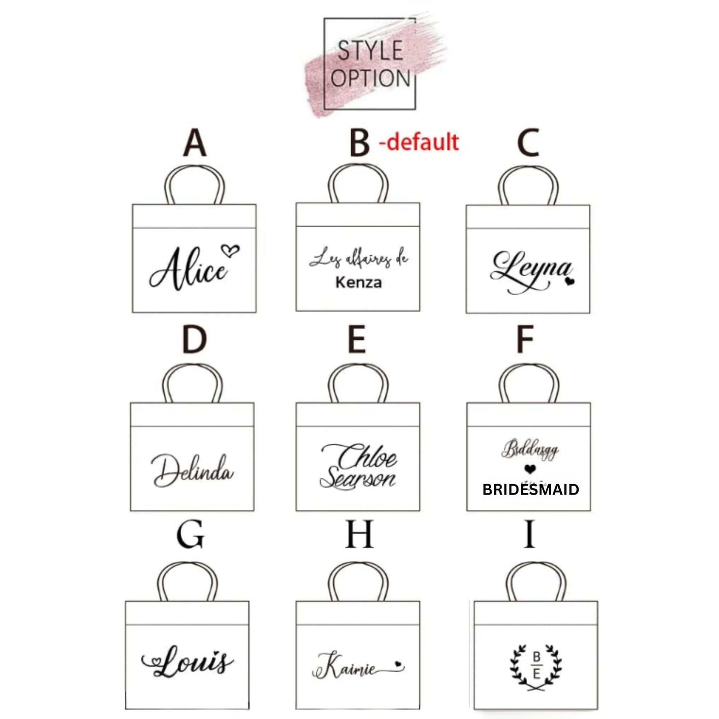 Personalised Name Bridesmaid Tote Bag Gift Bag High Quality Jute Bag