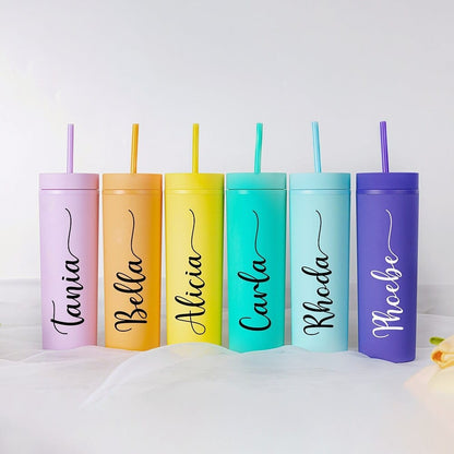 Personalized 16oz Matte Tumbler With Straw