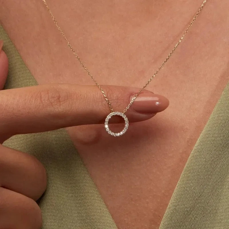 Elegant Crystal Circle Pendant