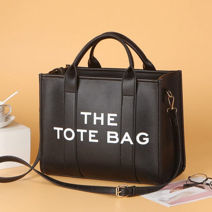 Women's Casual Shoulder Simple Letter Print Satchel Zipper All-Match Bag