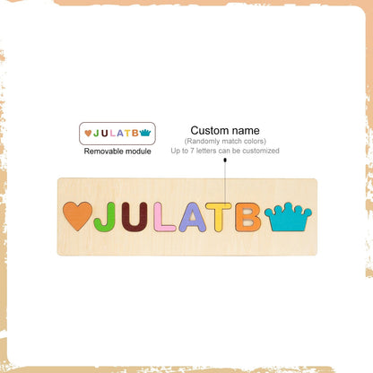 Personalized Wooden Name Puzzle Gifts For Kids Custom Name Baby Shower for Newborn Toddler Toys First Birthday Christmas