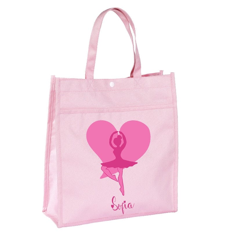 Personalized Name Ballerina Tote Bag  Ballet Dance Bag Birthday Gift Bag Ballet Tote Bag Ballet Dancer bag