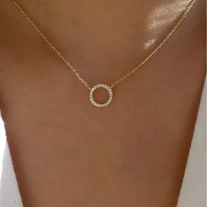 Elegant Crystal Circle Pendant
