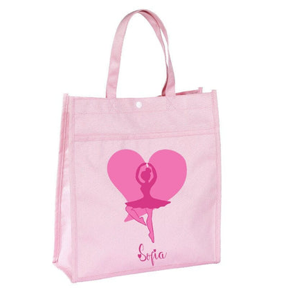 Personalized Name Ballerina Tote Bag  Ballet Dance Bag Birthday Gift Bag Ballet Tote Bag Ballet Dancer bag