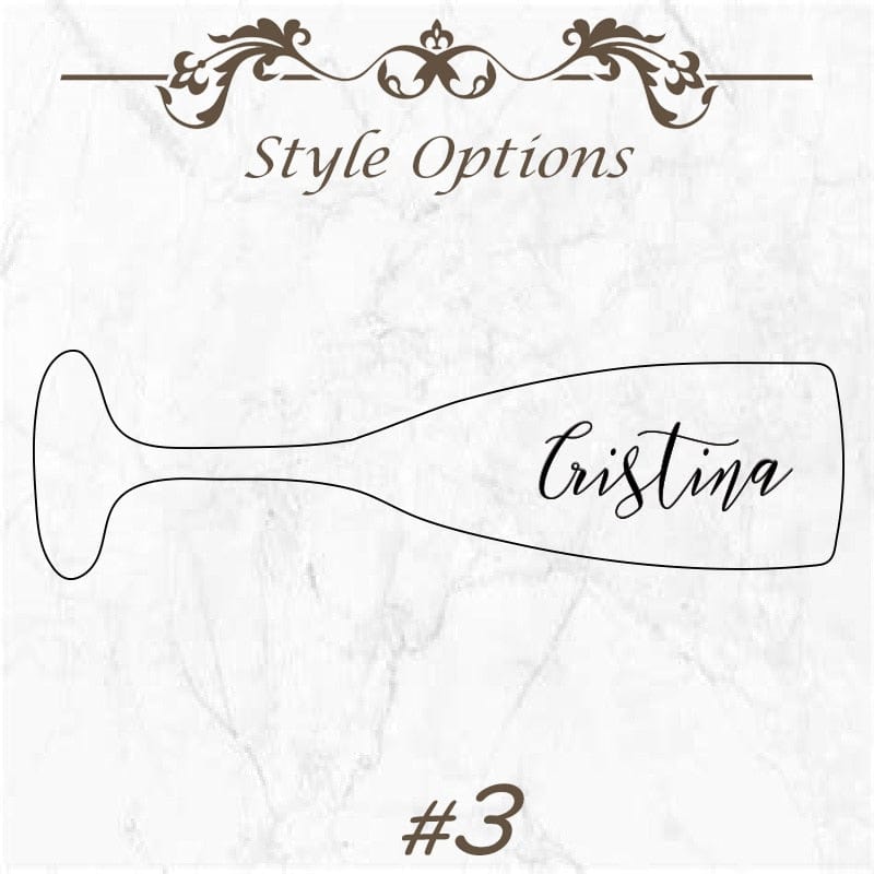 Personalised Bridesmaid Champagne Flute White Glass