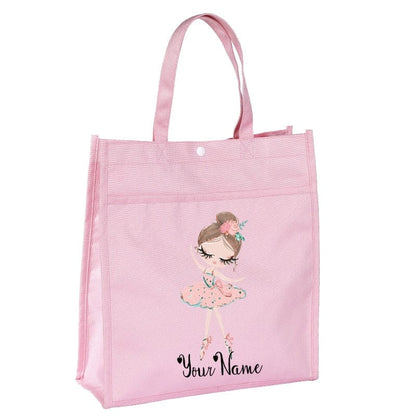Personalized Name Ballerina Tote Bag  Ballet Dance Bag Birthday Gift Bag Ballet Tote Bag Ballet Dancer bag