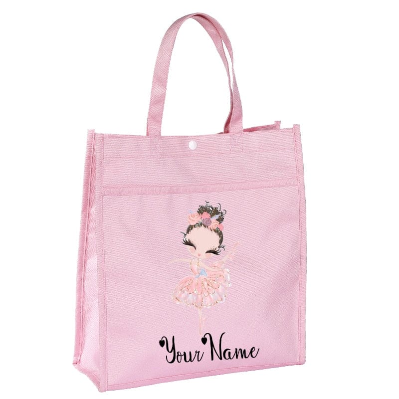 Personalized Name Ballerina Tote Bag  Ballet Dance Bag Birthday Gift Bag Ballet Tote Bag Ballet Dancer bag
