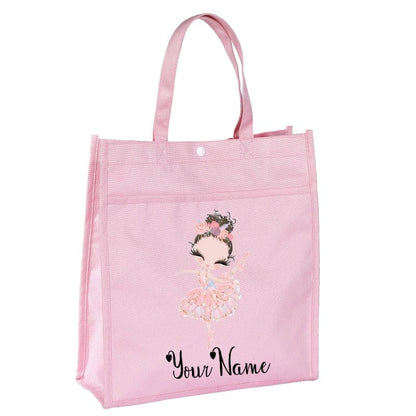 Personalized Name Ballerina Tote Bag  Ballet Dance Bag Birthday Gift Bag Ballet Tote Bag Ballet Dancer bag