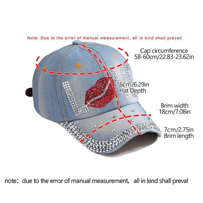 Rhinestone Sport Baseball Cap