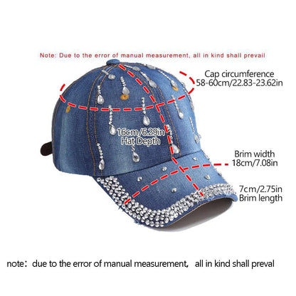 Rhinestone Sport Baseball Cap
