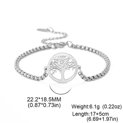 Bracelet For Women Stainless Steel Bracelets Hollow Life Tree Classic Fashion Style Jewelry Wedding Party Gifts