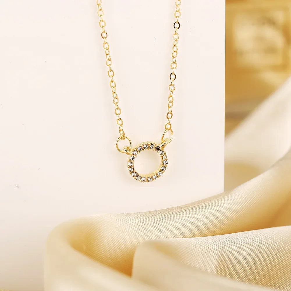 Elegant Crystal Circle Pendant