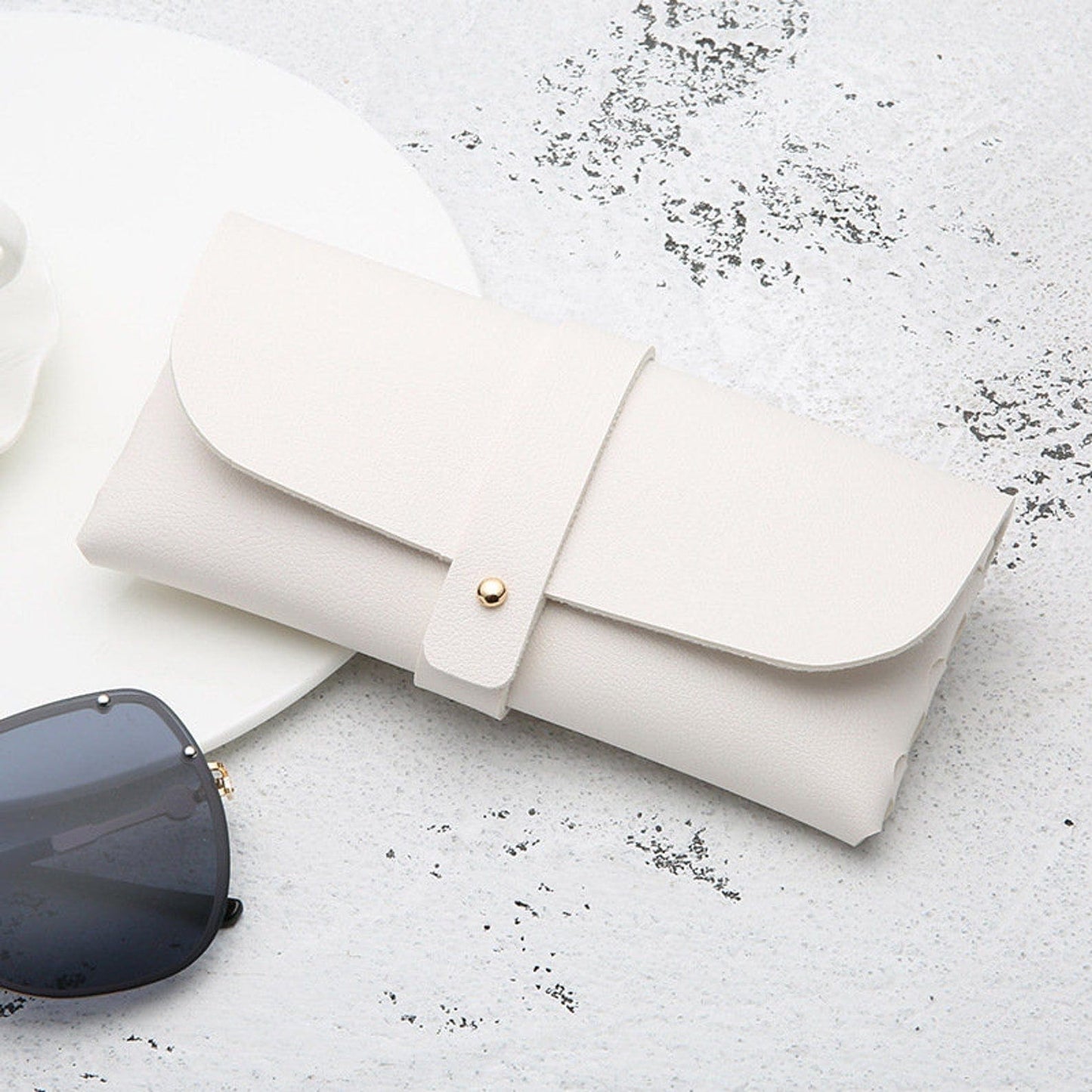 Personalized Handmade Glasses Case Wedding Bridesmaid Gifts Custom Soft Leather Case Honeymoon Birthday Bride to be Travel Gifts