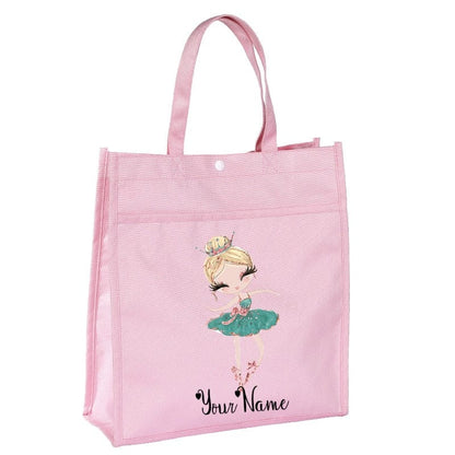 Personalized Name Ballerina Tote Bag  Ballet Dance Bag Birthday Gift Bag Ballet Tote Bag Ballet Dancer bag
