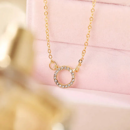 Elegant Crystal Circle Pendant