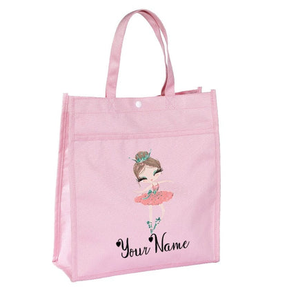 Personalized Name Ballerina Tote Bag  Ballet Dance Bag Birthday Gift Bag Ballet Tote Bag Ballet Dancer bag