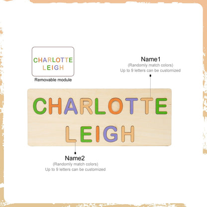 Personalized Wooden Name Puzzle Gifts For Kids Custom Name Baby Shower for Newborn Toddler Toys First Birthday Christmas