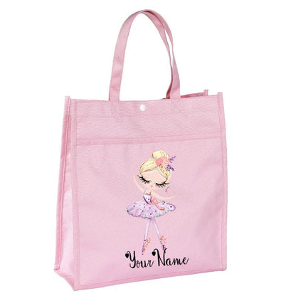 Personalized Name Ballerina Tote Bag  Ballet Dance Bag Birthday Gift Bag Ballet Tote Bag Ballet Dancer bag