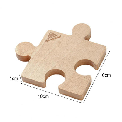 Walnut/Beech Cup Mat Jigsaw Puzzle Insulated Wood Cup Coaster Tea Coffee Cup Pad Placemats Decor Wood Coasters Kitchen Placemat