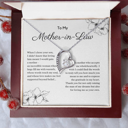 Gift for My Mother In Law, Incredible Woman - Forever Love Necklace