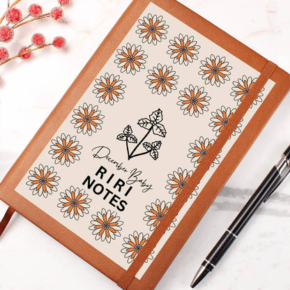 Custom Name December Birthflower Journal