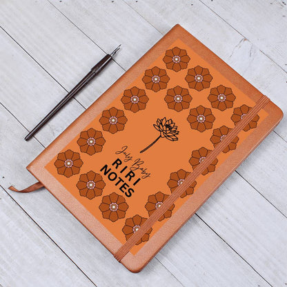 Custom Name July Birthflower Journal