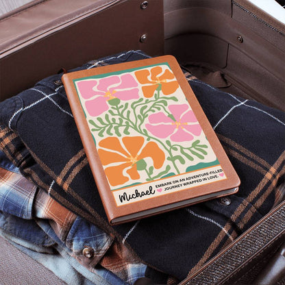 Custom Name Orange BOHO Journey Wrapped In Love Writing Journal