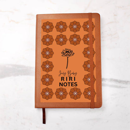 Custom Name July Birthflower Journal