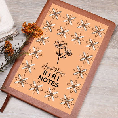 Custom Name August Birthflower Journal