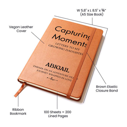 Custom Name Letters Vegan Cover Writing Journal