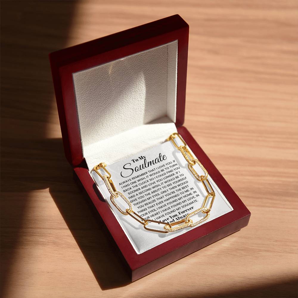 Keywords: gift for soulmate, sentimental necklace, meaningful jewelry, jewelry for soulmate, Love necklace, keepsake necklace, gift of love, soulmate gift ideas
Give your soulmate a gift that holds all your love and dreams with the "Gift For Soulmate. This beautifully crafted necklace is more than just a piece of jewelry—it's a heartfelt symbol of your hopes and blessings for her future. With its elegant design and thoughtful message card, this gift is perfect for birthdays, graduations, or special mileston