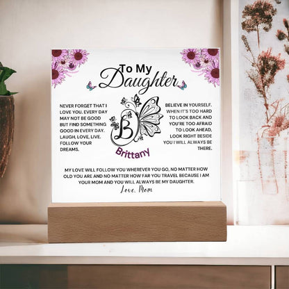 Custom Gift For Daughter From Mom - Believe In Yourself Acrylic Plaque