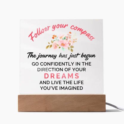 Follow your compass - Graduation Acrylic Gift