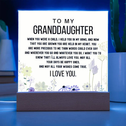 To My Granddaughter - You Are Are Held In Your Heart