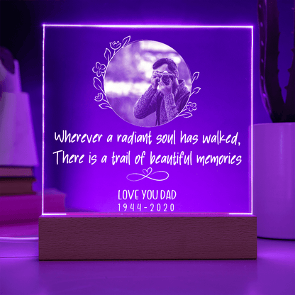 Custom Photo Text Memorial Acrylic Plaque