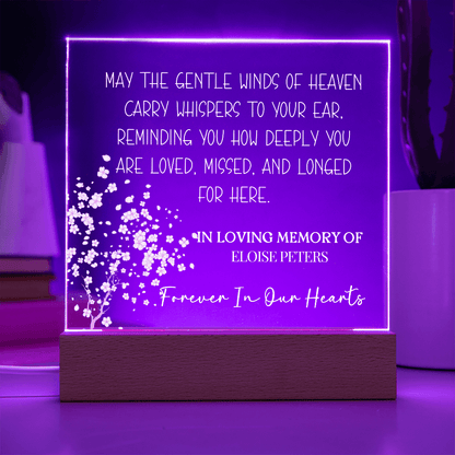 Custom Text Memorial Acrylic Plaque