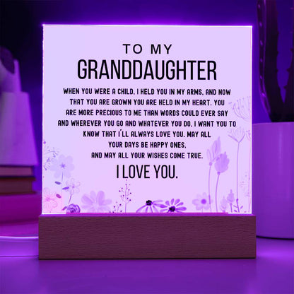 To My Granddaughter - You Are Are Held In Your Heart