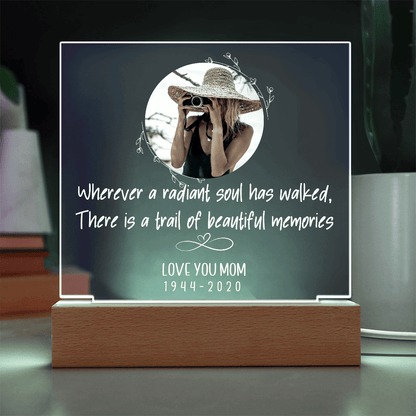 Custom Photo Text Memorial Acrylic Plaque